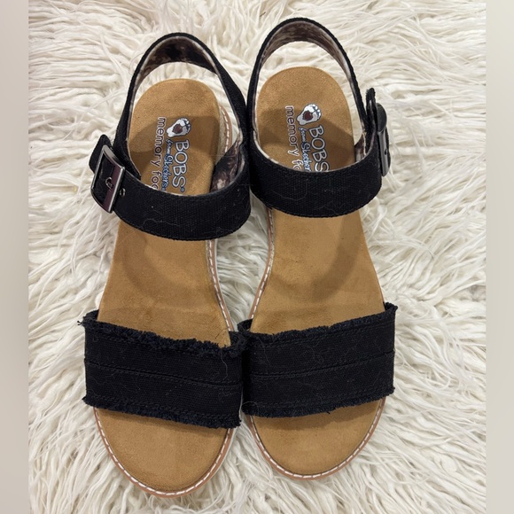 BOBS from Skechers Black and Tan Sandals - Picture 1 of 6